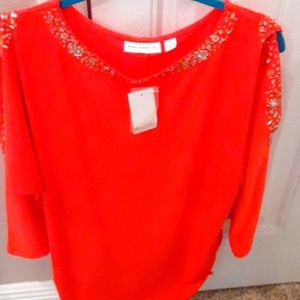 Cold Shoulder Susan Graver top